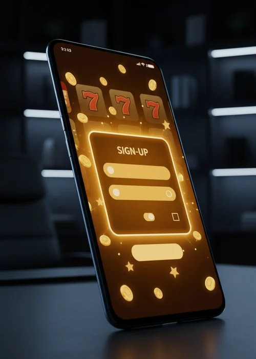Screenshot der schnellen Registrierung bei Casino 33 mit Willkommensbonus-Angebot